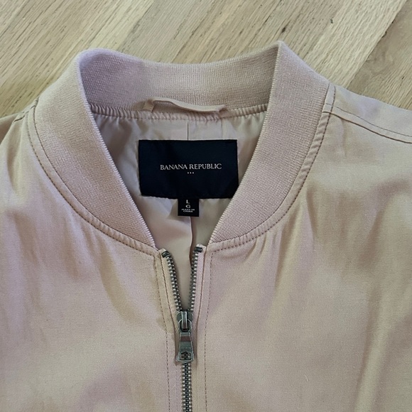 Banana Republic Bomber Jacket Women's size L Dusty Rose - Picture 7 of 9